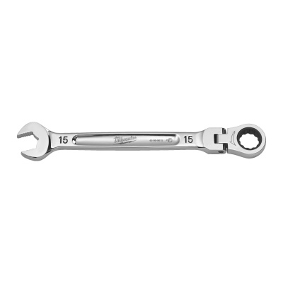Комбинированный ключ Milwaukee MAX BITE™ с трещоткой и шарниром - 15 мм