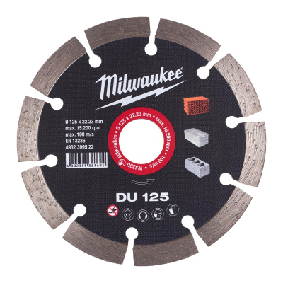 Алмазный диск Milwaukee DU 125