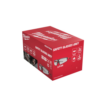 Очки Milwaukee ENHANCED с покрытием AS/AF (серые) (Многоштучная упаковка - 144 пары)