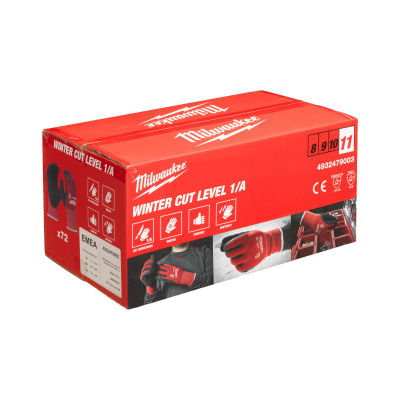 Перчатки Milwaukee с уровнем сопротивления порезам 1, зимние, размер XXL/11 72 шт.