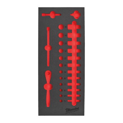 Ложемент пустой для набора 28 ед. головок 1/4" с воротком с трещоткой