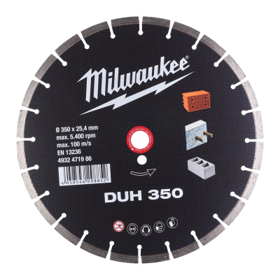 Алмазный диск Milwaukee DUH 350