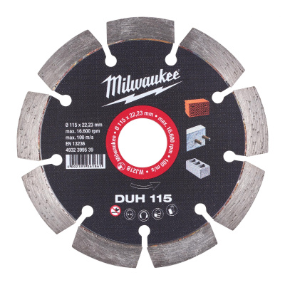 Алмазный диск Milwaukee DUH 115